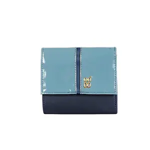 Baggit Womens Lzxe Witness 3T5 3 Fold Wallet- Blue