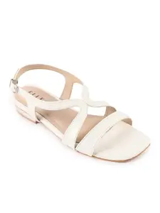 ELLE women Fashion Sandal,White,UK-5