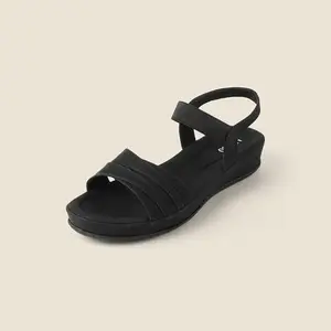 Metro Women's Black Back Strap closure Casual - Sandals with Flat sole UK/8 EU/41(44-242)