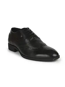 Liberty Men Av-20 Black Formal Brogue Shoes-8 UK(42 EU)