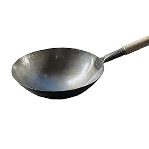 Mild Steel MS Chinese Wok, for Home, Hotel (Size 16inch) 1.8KG Wok price in India.