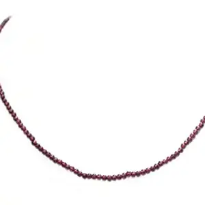 PH Artistic Necklace Strand String Womens Beaded Jewelry Natural Garnet Gem Stone Beads B103