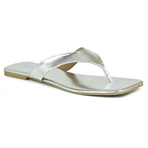 Inc.5 Shoes Women Flat Fashion Sandal 101042_Silver