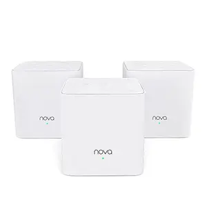(Refurbished) Tenda Nova MW3 Whole Home WiFi Mesh Router System with Coverage up to 3500 sq. ft, Plug and Play, Dual_Band (White) - Pack of 3 (1000 megabits_per_Second)