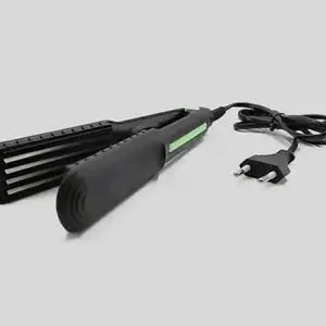 Generic TOLERANCE PROFESSIONAL 8006AC Hair Crimper With 4 X Protection Coating Hair Straightener (Green , Black)