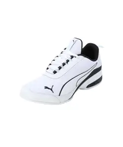 Puma Mens Viz Runner Sport White-Black Running Shoe - 8 UK (19534701)