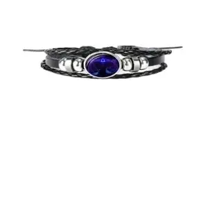 RHYTHM : - Libraa ''तुला राशि '' 12 New Constellation Bracelet Zodiac Signs Guardian Fluorescent Woven Leather Bracelet for Women &तुला राशिage Jewelry Gifts For Unisex-11