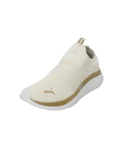 Puma , Women, Softride Pro Echo Slipon MOL, Warm White-Alpine Snow-Gold, Running Shoe, 7UK(31089102)