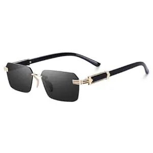 Dervin Rectangular Rimless Sunglasses for Men and Women