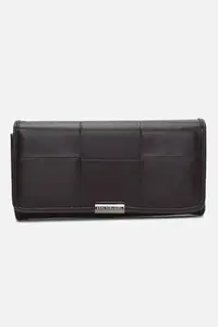Van Heusen Women Black Solid Casual Wallets