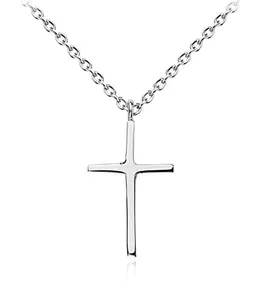 Christ Cross Pendant Necklace Pure 925 Silver 18" Necklace Exclusive Collection