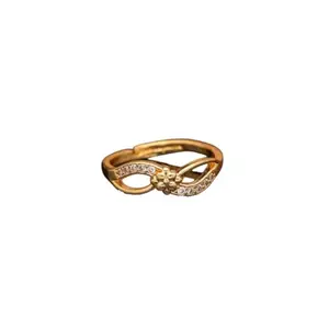 Vivastri s Premium Alloy Made 1 Gm Gold Plated Unique Styled Adjustable Gold Rings For Ladies -VIVA1732FRG
