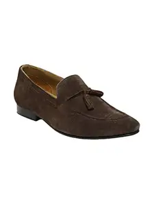 TEAKWOOD LEATHERS Men's Slip-On Solid Formal Shoe for Men (40, Brown)