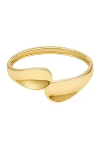 Anti Tanish Modern Twisted Gold Bangle Bracelet, Open Design, Fashion Jewelry