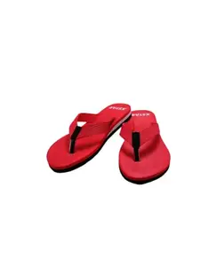 XSTAR Eco Flip Flops for Women | Comfortable Indoor Outdoor Fashionable Slippers for Girls & Women (Red, numeric_4)