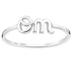 925 Silver Om Ring Protection Ring Hand Earring Spiritual Ring Yoga Ring Meditation (26)