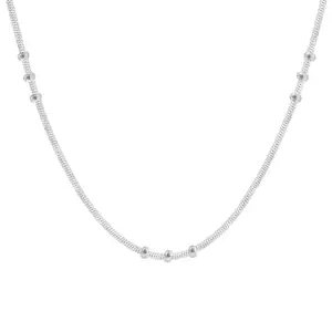 GIVA 925 Sterling Silver Triple Beaded Chain| Valentines Gift for Girlfriend, Gifts for Women and Girls | With Certificate of Authenticity and 925 Stamp | 6 Months Warranty*