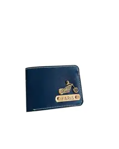 The Unique Gift Studio Premium Personalized Men's Leather Wallet - Elevate Your Style with a Custom Touch - Blue Color
