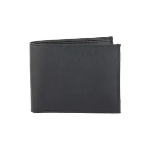 Flingo Leather Wallet for Men with Cash Compartment, Card Holder Slots, Coin Pocket & Zipper Pocket (Black)