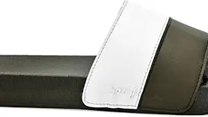 San Frissco Men's Flip Flop Slipper's Open Toe Slip On Sandals/Soft Cushioned Footbed With EVA Sole Colourblocked Lightweight Flexible and Stylish Footwear for Outdoor - 8 (Green)