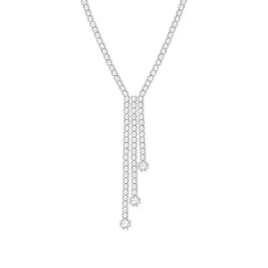 GIVA 925 Silver Zirconia Lariat Necklace| Pendant to Gift Women & Girls | With Certificate of Authenticity and 925 Stamp | 6 Months Warranty*