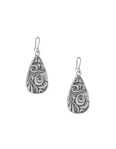 ANURADHA PLUS® Silver oxidized Finish Designer Drop Shape Earrings For Women-Girls |Light-Weight Earrings Combo Set