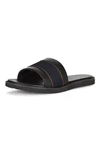 Van Heusen Men's MATT Black Sliders-7 Kids UK (VHSCFRGFF000301 41 EU)