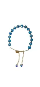 Achivus Lights Crystal Bracelet for Women Light Blue Color (Pack Of 1)