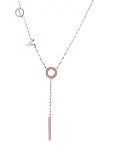 fabsoul rose-gold LOVE pendant for girls and women