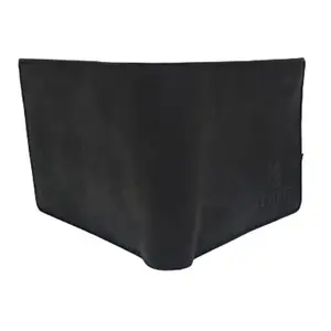 Bi-Fold Unique Wallet for Men | Genuine Leather | Slim Sufficient Card & Money Storage | Black & Tan  (Black)