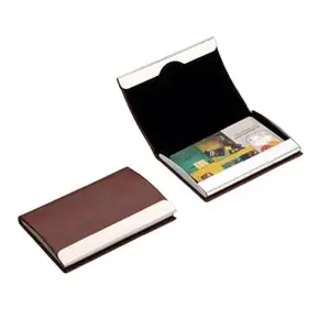 Tresiba Card Holder Credit Card Package Card Holder Business Card Case Black Leather Visiting (D_89277_Black)