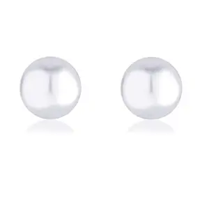 Taraash 925 Sterling Silver Silver Ball Earrings For Women CBER358I-01