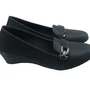 Stylish Casual Bellies for Women & Girls – Office Wear Synthetic Shoes Black Color | Pack of 1 (Black, UK Footwear Size System, Adult, Women, Numeric, Medium, 6)