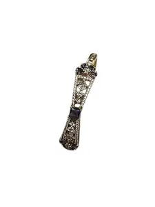 Kisona Gold-Plated Purple Stone Bracelet | Designer Adjustable Bangle with Crystals for Women & Girls