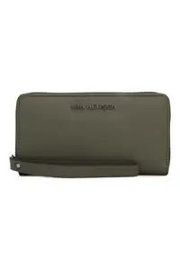 Van Heusen Women Polyurethane Olive Textured Casual Wallets