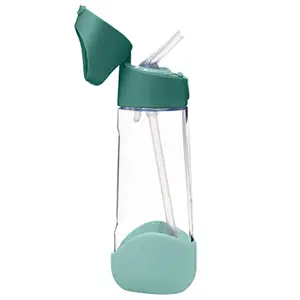 b.box Tritan Straw Drink Bottle 600ml Emerald Forest Green