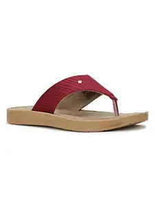 Bata Women's Slip-on Sandal - RED (7 UK) (6715756)