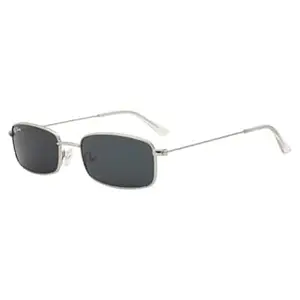 Ted Smith Men's Women's Glass UV Protection Metal Rectangular Sunglasses