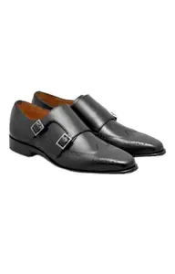 Ruosh Men's Black Leather Formal Shoes (1101341410)