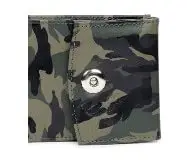 WILD EDGE Artificial Leather Army Design Wallet with Button Closure for Men - Versatile Leather Men's Wallet