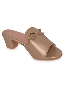 EXERTION Women Golden Heels (FF-D-1098-Golden-37)