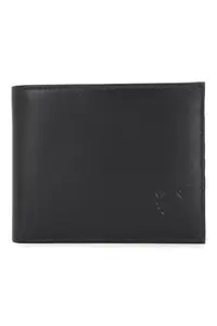 Allen Solly Men Navy Textured Leather Wallet