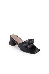 Creattoes Women and Girl Heel Sandal | 5 | Black-2714