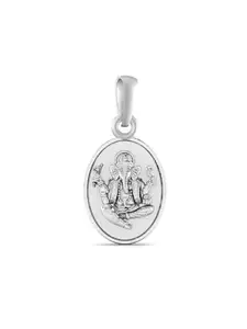 A AKSHAT SAPPHIRE Sterling Silver (92.5% purity) God Ganesh Pendant for Men & Women Pure Silver Lord Ganapathy Locket for Good Health & Wealth