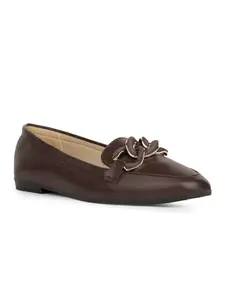 Bata 5514 Retro Loafer Dark Brown Casuals Shoes for Women|Everyday|Running|Walking|Comfortable Fit|Fashionable Size- 4