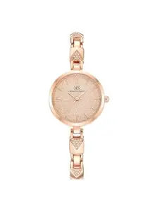 Kenneth Scott Women Rose Gold Dial Analog Watch - K23507-RBKK, Modern