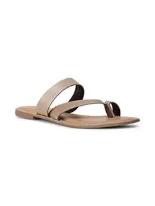 Bata Women's Shine Casual Sandal Tr (5718419_Beige_6 Uk)