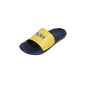 Metro Men's Yellow Open Sporty Casual Flat Slider UK/9 EU/43 (207-65)