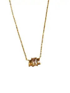 Elegant Gold-Plated Stainless Steel Pendant Necklace for Women