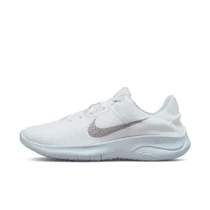 Nike Womens Flex Experience Run 11 Nn White/Metallic Silver-Pure Platinum Running Shoe - 2.5 UK (5 US) (DD9283-100)